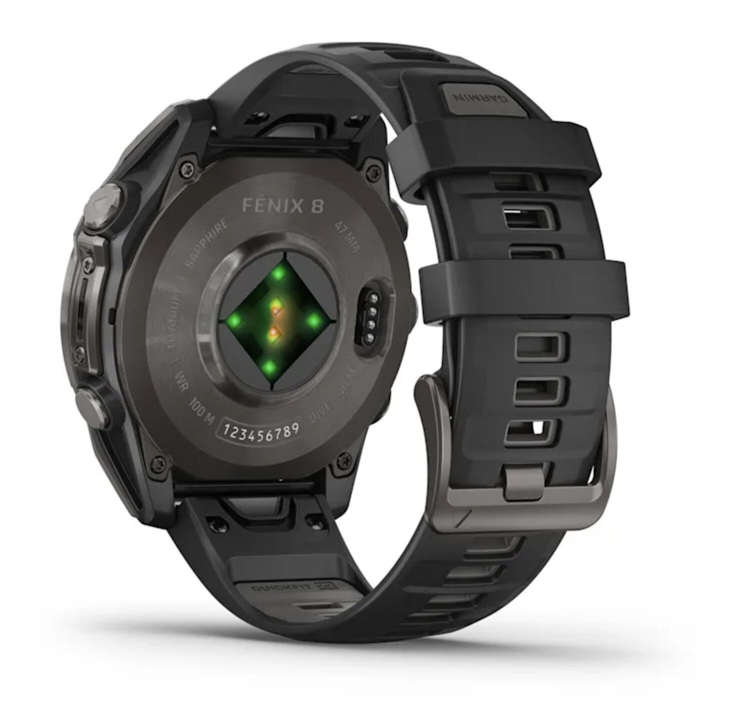 Fenix 8- 47 Amoled Sapphire Carbon Gray DLC Titanium Qara (010-02904-21)